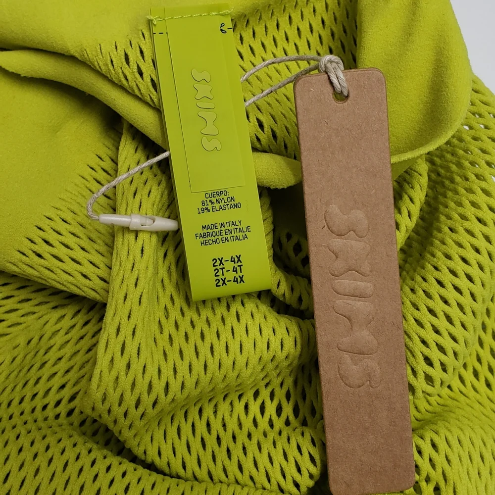 SKIMS Recycled Swim Warp Asymmetrical Knit Cover Up Ruched Sarong in Citrus